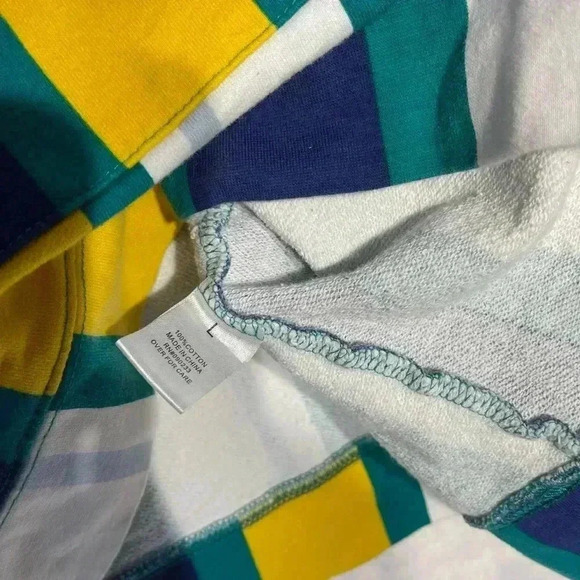 PacSun Men’s Large Striped Front Pocket Bright Colorful Hoodie 100 Cotton - Picture 8 of 9